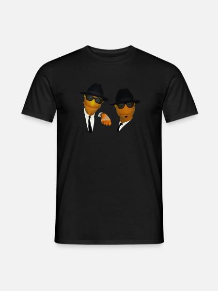Blues Brothers puppets - Men's T-Shirt - black