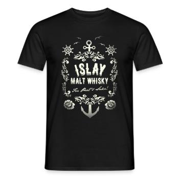 Whisky T Shirt Islay Malt Whisky - Männer T-Shirt - Schwarz - Vorne - AI Model Male 178 light (178cm)
