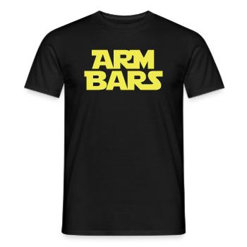 Barres de bras de Jiu-Jitsu brésiliennes BJJ - T-shirt homme - noir - Devant - AI Model Male 178 light (178cm)