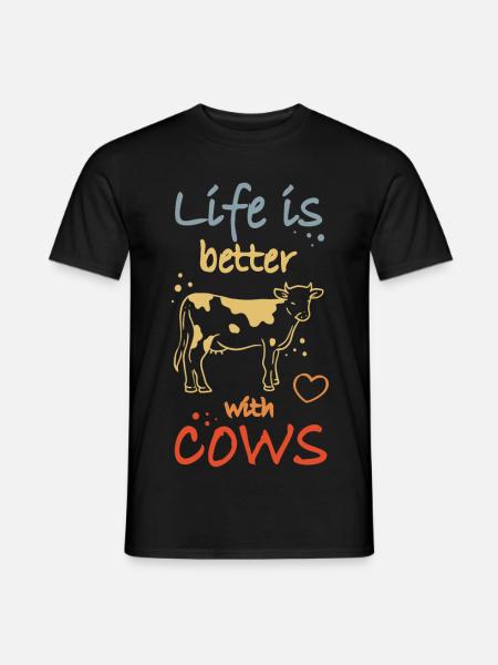Cow lovers - Men's T-Shirt - black