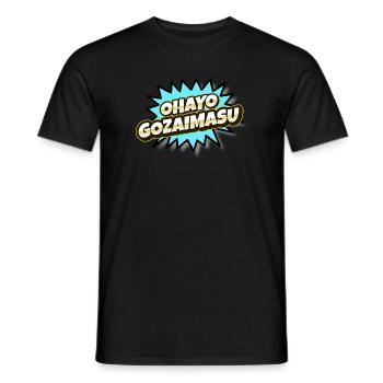 Ohayo Gozaimasu - Männer T-Shirt - Schwarz - Vorne - AI Model Male 178 light (178cm)