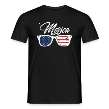 Merica Awesome Vintage Patriotic Designs - Männer T-Shirt - Schwarz - Vorne - AI Model Male 178 light (178cm)