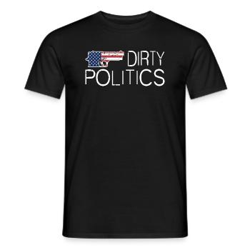 Dirty Politics Vintage Patriotic Designs T-Shirt - Männer T-Shirt - Schwarz - Vorne - AI Model Male 178 light (178cm)