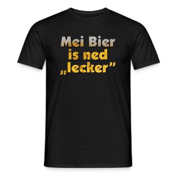 mei Bier is ned lecker - Männer T-Shirt - Schwarz - Vorne - AI Model Male 178 light (178cm)