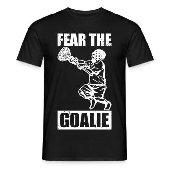 Gardien de but de crosse - T-shirt homme - noir - Devant - AI Model Male 178 light (178cm)