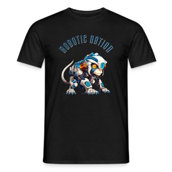 Nation robotique 4 - T-shirt homme - noir - Devant - AI Model Male 178 light (178cm)
