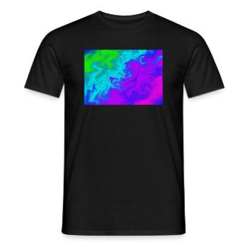 Bunte Wirbel - Männer T-Shirt - Schwarz - Vorne - AI Model Male 178 light (178cm)