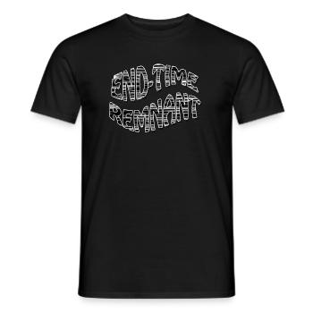 End time Remnant Biblical Truth (Stroke Line) - Men's T-Shirt - black - Front - AI Model Male 178 light (178cm)