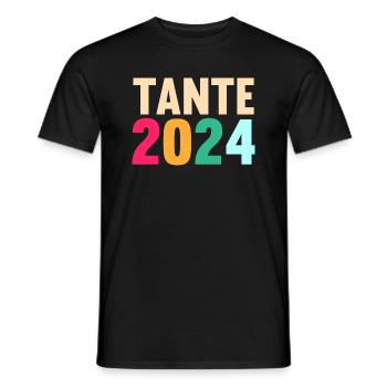 Werdende Tante 2024 - Männer T-Shirt - Schwarz - Vorne - AI Model Male 178 light (178cm)