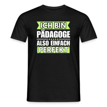 Einfach ein Perfekter Pädagoge - Männer T-Shirt - Schwarz - Vorne - AI Model Male 178 light (178cm)