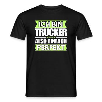 Einfach ein Perfekter Einfach ein Perfekter - Männer T-Shirt - Schwarz - Vorne - AI Model Male 178 light (178cm)
