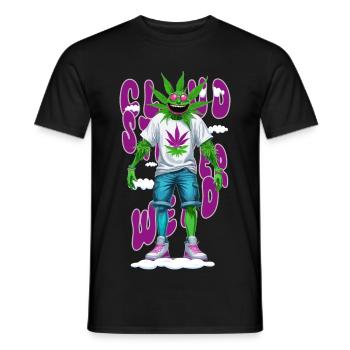 Cloudstorm Weed - Men's T-Shirt - black - Front - AI Model Male 178 light (178cm)