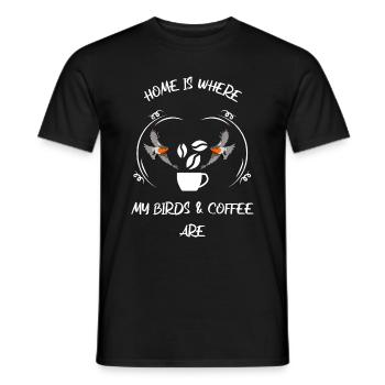 Bird Watching Bird Watching Birding Coffee - Men's T-Shirt - black - Front - AI Model Male 178 light (178cm)