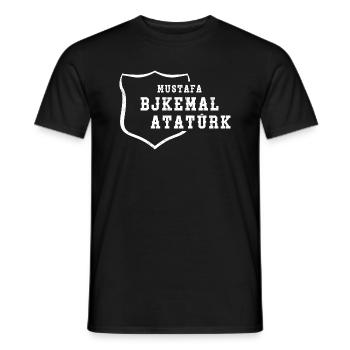 Atatürk Turkey Mustafa BJKemal Silhouette - Männer T-Shirt - Schwarz - Vorne - AI Model Male 178 light (178cm)