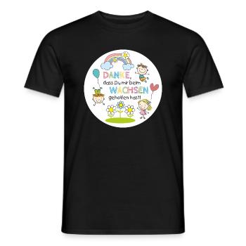 Spruch Kita-Abschied - Wachsen - Kinder Regenbogen - Männer T-Shirt - Schwarz - Vorne - AI Model Male 178 light (178cm)
