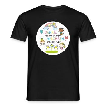 Thank you for growing – child-friendly design - Men's T-Shirt - black - Front - AI Model Male 178 light (178cm)
