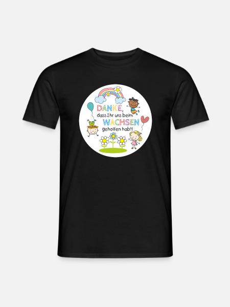 Danke fürs Wachsen – Kinderfreundliches Design - Männer T-Shirt - Schwarz