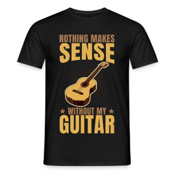 Rien n’a de sens sans ma guitare - T-shirt homme - noir - Devant - AI Model Male 178 light (178cm)
