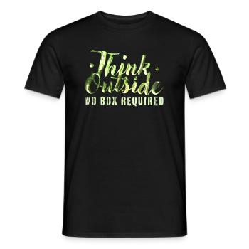 Think Outside - Men's T-Shirt - black - Front - AI Model Male 178 light (178cm)