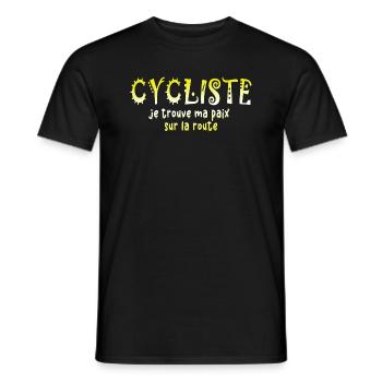 Bicycle bicycles bicycle bicycle bike biker mtb 4 - Men's T-Shirt - black - Front - AI Model Male 178 light (178cm)