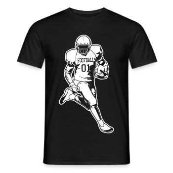 Joueurs de football américain - T-shirt homme - noir - Devant - AI Model Male 178 light (178cm)
