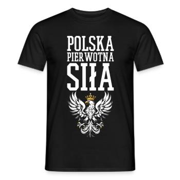 Force élémentaire polonaise Polska Pologne Aigle cadeau - T-shirt homme - noir - Devant - AI Model Male 178 light (178cm)