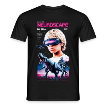 Neuroscape - Men's T-Shirt - black - Front - AI Model Male 178 light (178cm)