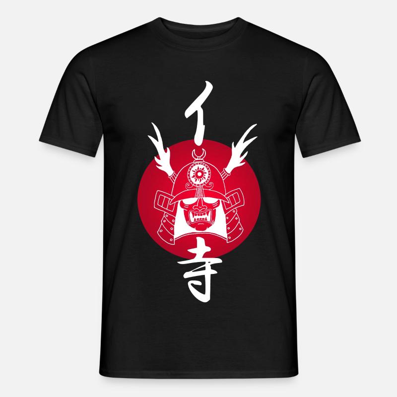 White Samurai and Red Sun - Men’s T-shirt - black