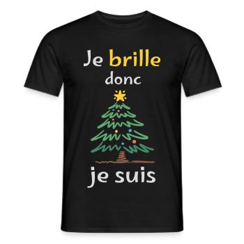 Glittering Fir I Shine, I Am - Men's T-Shirt - black - Front - AI Model Male 178 light (178cm)