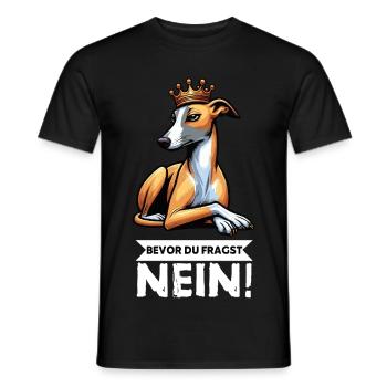 Bevor Du Fragst Whippet Windhund Whippets  - Männer T-Shirt - Schwarz - Vorne - AI Model Male 178 light (178cm)