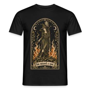 Witchcore You Missed a Spot - Männer T-Shirt - Schwarz - Vorne - AI Model Male 178 light (178cm)