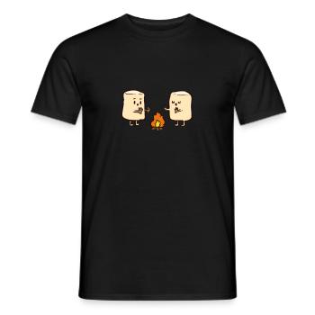 Marshmallow Bonfire Marshmallow Bonfire - Men's T-Shirt - black - Front - AI Model Male 178 light (178cm)