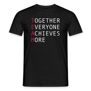 Team - Männer T-Shirt - Schwarz - Vorne - AI Model Male 178 light (178cm)