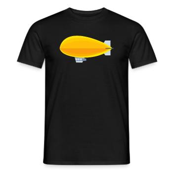 Yellow airship - Men's T-Shirt - black - Front - AI Model Male 178 light (178cm)