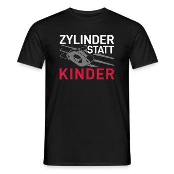 CYLINDER INSTEAD OF CHILDREN SYMBOL - Men's T-Shirt - black - Front - AI Model Male 178 light (178cm)