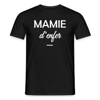 Mamie d'enfer - T-shirt homme - noir - Devant - AI Model Male 178 light (178cm)
