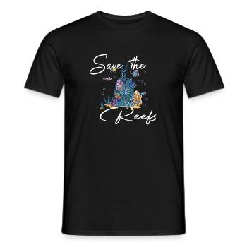 SAVE THE REEFS - Männer T-Shirt - Schwarz - Vorne - AI Model Male 178 light (178cm)