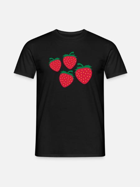 4 Delicious strawberry - Men's T-Shirt - black