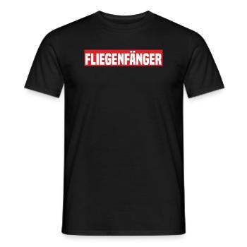 Fliegenfänger Lustiger Kreisliga Fußball Spruch - Männer T-Shirt - Schwarz - Vorne - AI Model Male 178 light (178cm)