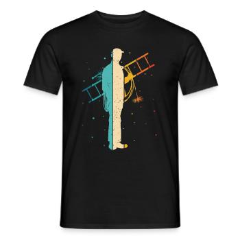 Schornsteinfeger Schornstein Retro Kaminfeger Gesc - Männer T-Shirt - Schwarz - Vorne - AI Model Male 178 light (178cm)