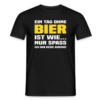 Ein Tag Ohne Bier - Lustiger Bier Spruch - Männer T-Shirt - Schwarz - Vorne - AI Model Male 178 light (178cm)