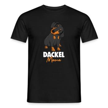 Dackel Mama Dachshund Hunde Damen - Männer T-Shirt - Schwarz - Vorne - AI Model Male 178 light (178cm)