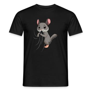 Chinchilla Kinder Mädchen Frauen - Männer T-Shirt - Schwarz - Vorne - AI Model Male 178 light (178cm)