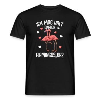 Ich mag halt Flamingos Kinder Mädchen Flamingo - Männer T-Shirt - Schwarz - Vorne - AI Model Male 178 light (178cm)