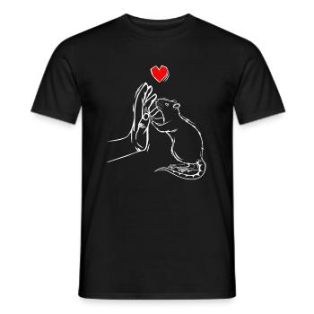 Rats Domestic Rats Rat Children Girls Boys - Men's T-Shirt - black - Front - AI Model Male 178 light (178cm)