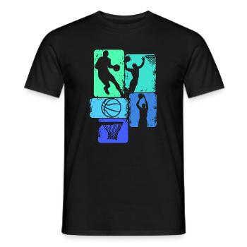 Basketball Basketballer Kinder Jungen Herren - Männer T-Shirt - Schwarz - Vorne - AI Model Male 178 light (178cm)