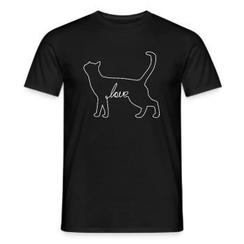 Cats Love Cat Lovers Kitten Ladies - Men's T-Shirt - black - Front - AI Model Male 178 light (178cm)