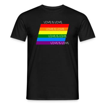 Love is Love - Men's T-Shirt - black - Front - AI Model Male 178 light (178cm)