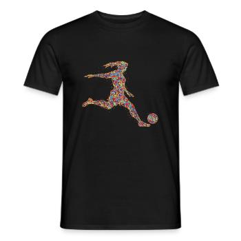 Fußball Mädchen Fußballerin Frauen - Männer T-Shirt - Schwarz - Vorne - AI Model Male 178 light (178cm)