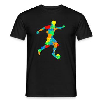 Footballer Football Boys Children - Men's T-Shirt - black - Front - AI Model Male 178 light (178cm)